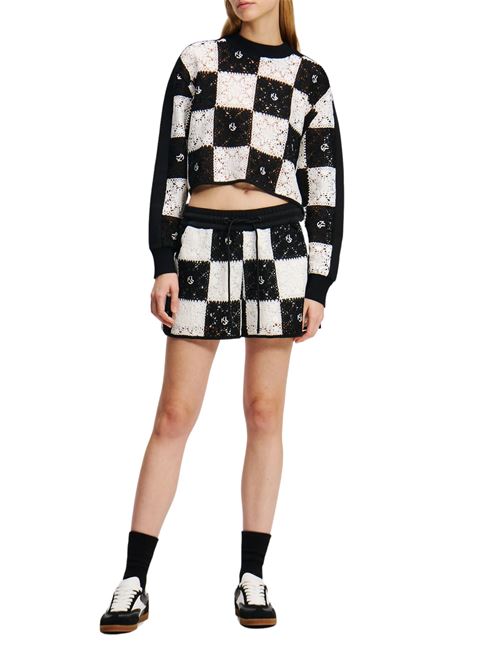 Short donna bianco e nero in poliestere e cotone Karl Lagerfeld jeans | A2W10001998
